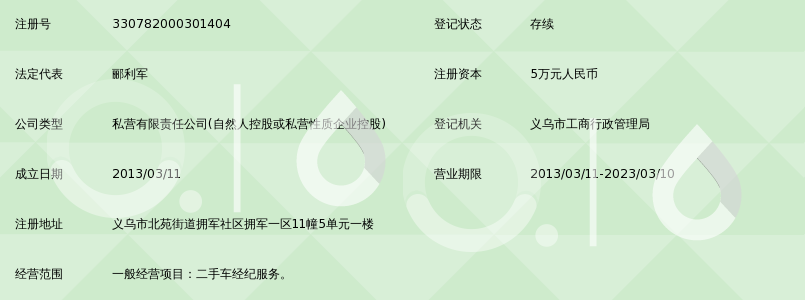 义乌市诚嘉二手车经纪有限公司