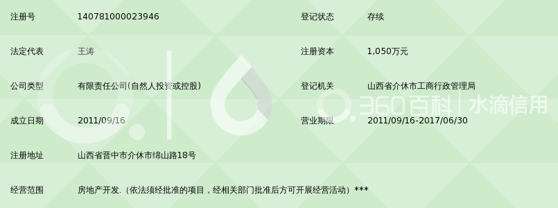 介休市佳泰房地产开发有限公司