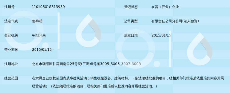 中建五局工业设备安装有限公司北京分公司