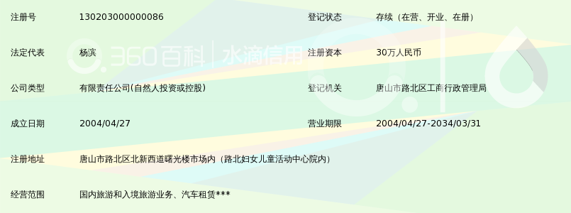 唐山市风情旅行社有限责任公司_360百科