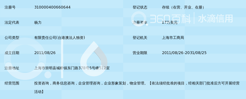星峰投资咨询(上海)有限公司_360百科