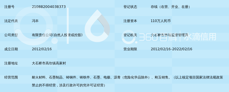 大石桥市太丰耐火材料有限公司_360百科