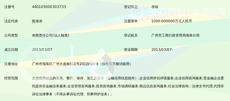 广州智乘企业征信有限公司_360百科