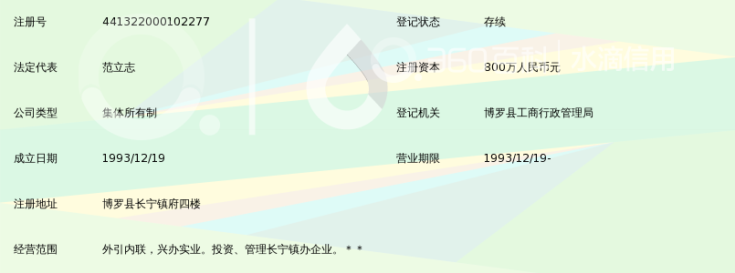 博罗县长宁镇投资管理公司