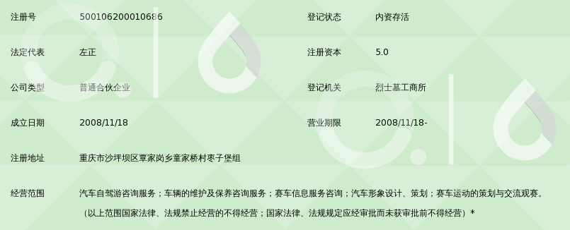 重庆交广车友会汽车运动休闲俱乐部(普通合伙