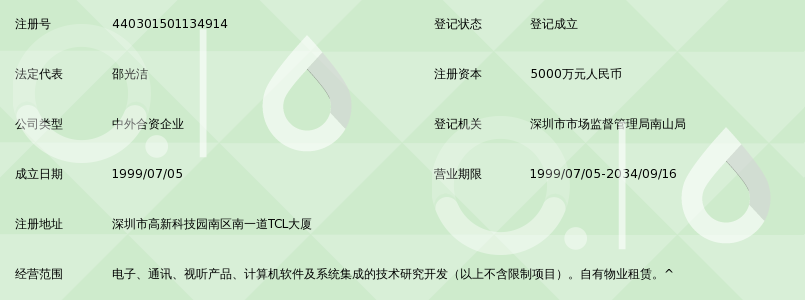 深圳TCL工业研究院有限公司_360百科