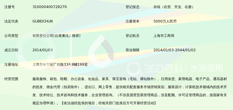 迷丝布贸易(上海)有限公司