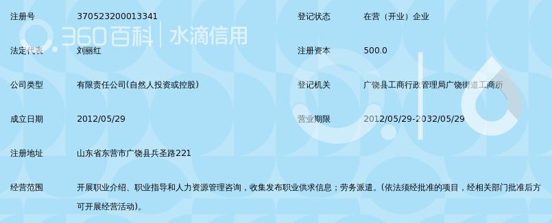 广饶县乐安人力资源管理服务有限公司