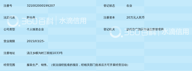 扬州郭金燕服装厂_360百科