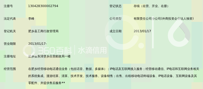 国移动通信集团河北有限公司肥乡分公司吕营营
