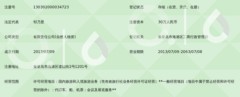 秦皇岛海纳国际旅行社有限公司