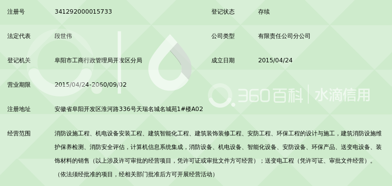 长沙警安消防工程安装有限公司阜阳分公司