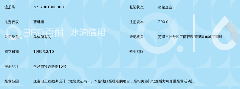 山东鲁能菏泽光源电力实业集团公司电力勘测设
